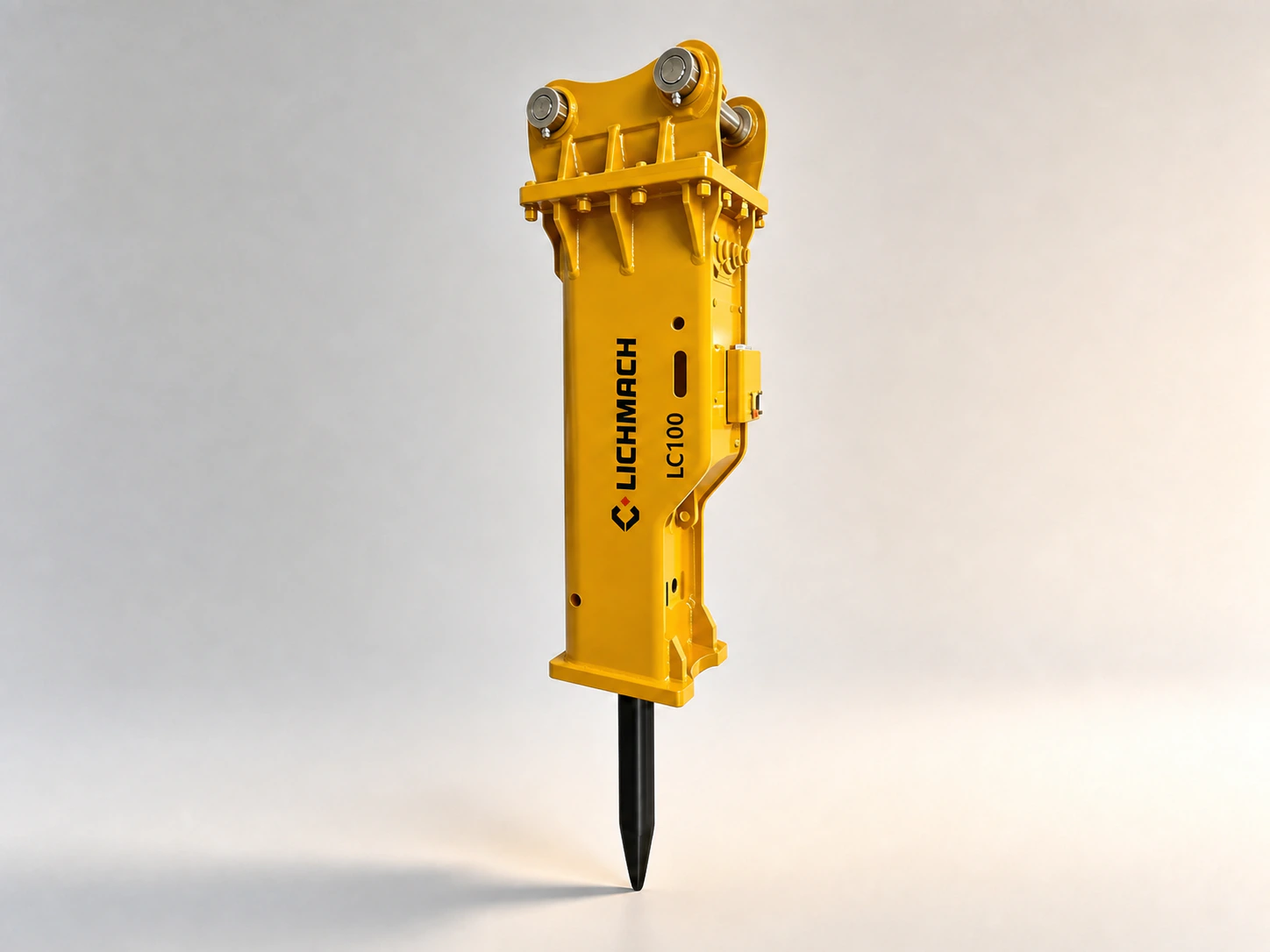 LC100 silent hydraulic breaker with chisel