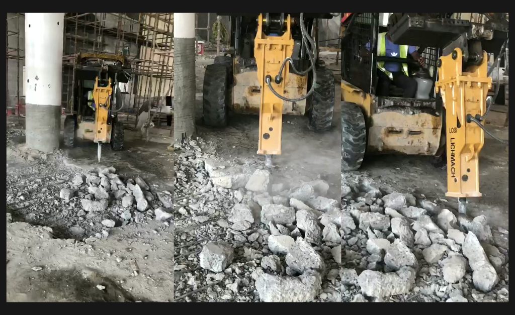 Kuwait LC68 Silent Breaker Feedback on a Compact Tracked Loader customer case photo